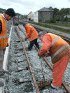 Slewing the WHR platform road - Bob Zeepvat