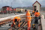 Installing crossover at Harbour Station - David Firth