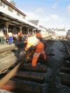 Rail cutting at Harbour station - Tony Baker