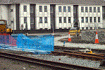 Three Road pit completed and fenced off. Five Road ballast and new sea wall to right. Pic: Andrew Thomas