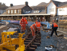 Laying the 50 metre curve Pic: Andrew Thomas