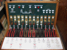 Lever frame and indication panel - Pete Matthews