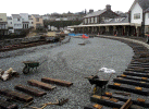 Plastic sleepers laid out for FR Platform Road - Andrew Tho