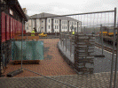 Glass panels awaiting installation in the beer garden - Pete Matthews