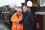 Mike Hart congratulates Ian Hartill on completion of the project - Pic: F&WHR