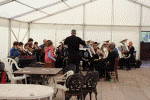 The band playing at lunchtime   Pic: Laurence Armstrong