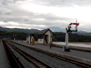 Ffestiniog platform starter with finial in place - Pic: Peter Matthews