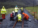 Joining the 'North' and 'South' sections at Castell Cidwm. (Photo: Clive Briscoe)